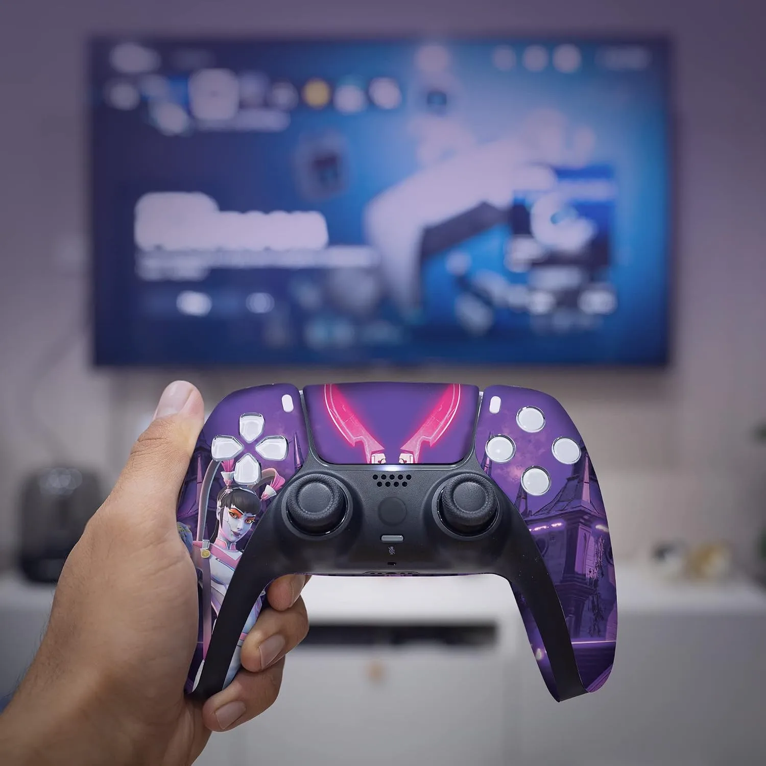 Tassukki 2.0 Custom PS-5 Controller Wireless compatible with Play-Station 5 Console by BCB Controllers | Proudly Customized in USA with Permanent HYDRO-DIP Printing (NOT JUST A SKIN) (MODDED)