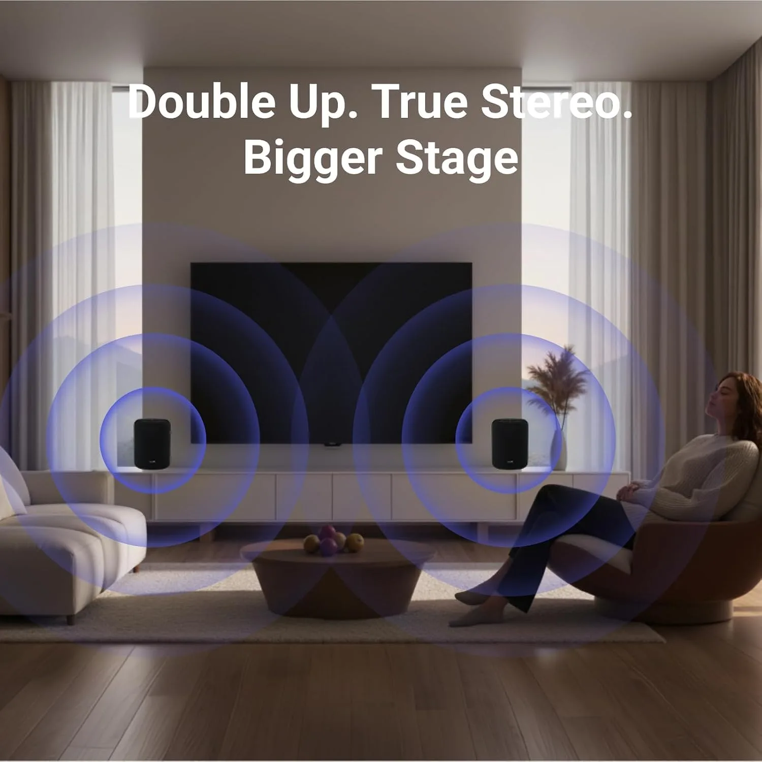WiiM Sound Lite Smart Speaker, Multi-Room Wireless Speaker, Black