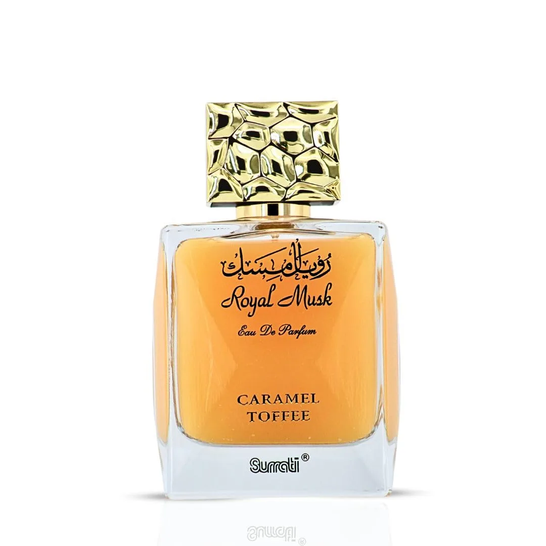 Surrati Royal Musk Caramel Toffee Eau de Parfum for Women 100ML | Long Lasting Arabian Perfume Spray with Vanilla, Caramel & Musk Notes