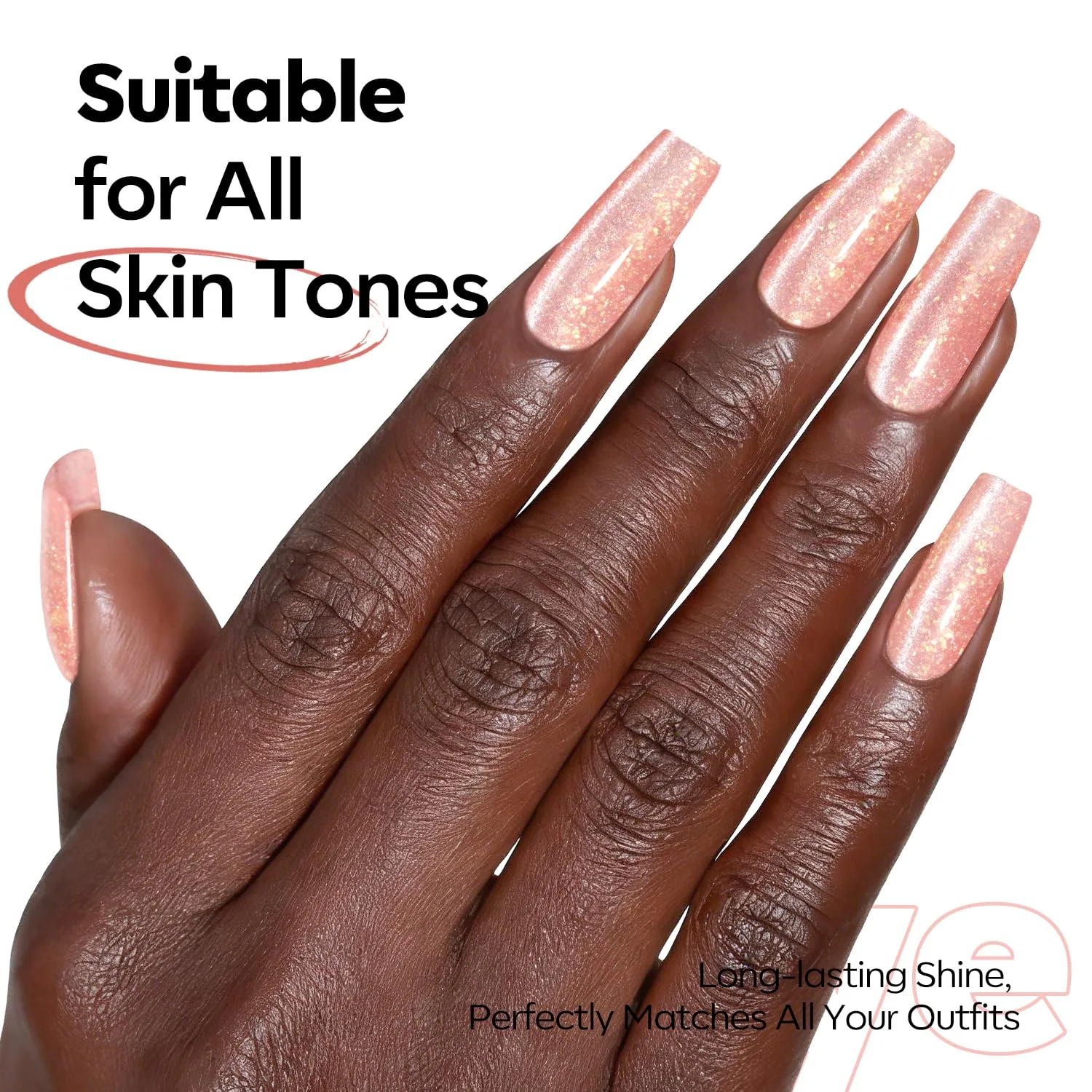 modelones Nude Cat Eye Pink Gel Polish 9D Cateye with Magnet