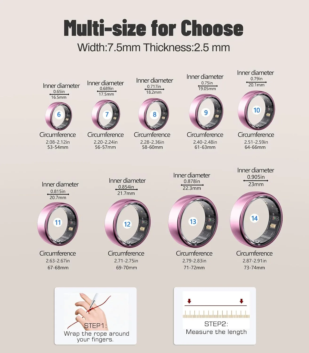 AI Smart Ring for Women Men, Health Ring with AI Health Analysis