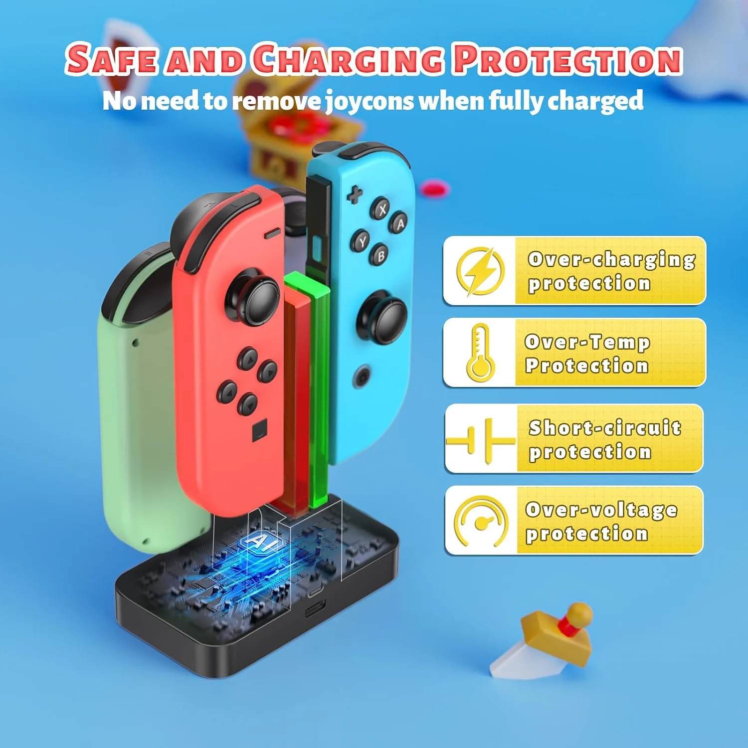 FASTSNAIL Switch Controller Charging Dock for Nintendo Switch for JoyCons