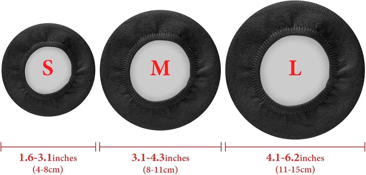 Geekria 2 Pairs Knit Headphones Ear Covers - Product Safety Certified - Washable & Stretchable Sanitary Earcup Protectors for On-Ear Headsets, Sweat Pads for Gym, Meeting (Size S/White)