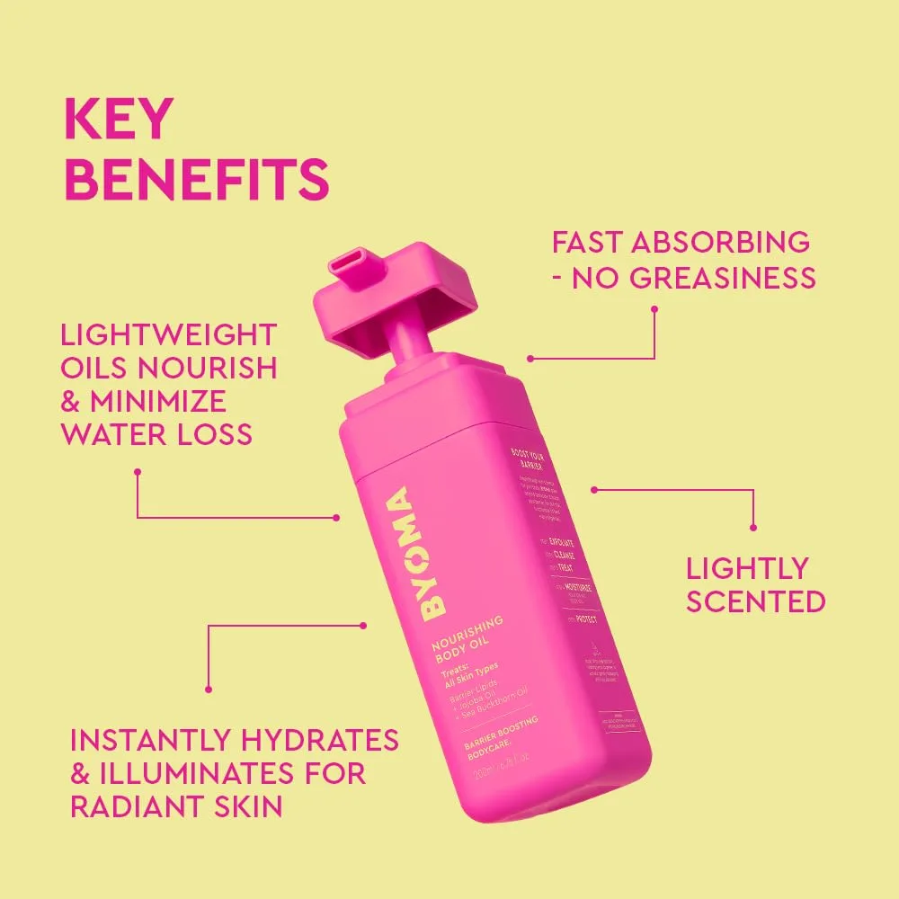 BYOMA Nourishing Body Oil, Lightweight, Fast-Absorbing Body Oil (200ml)
