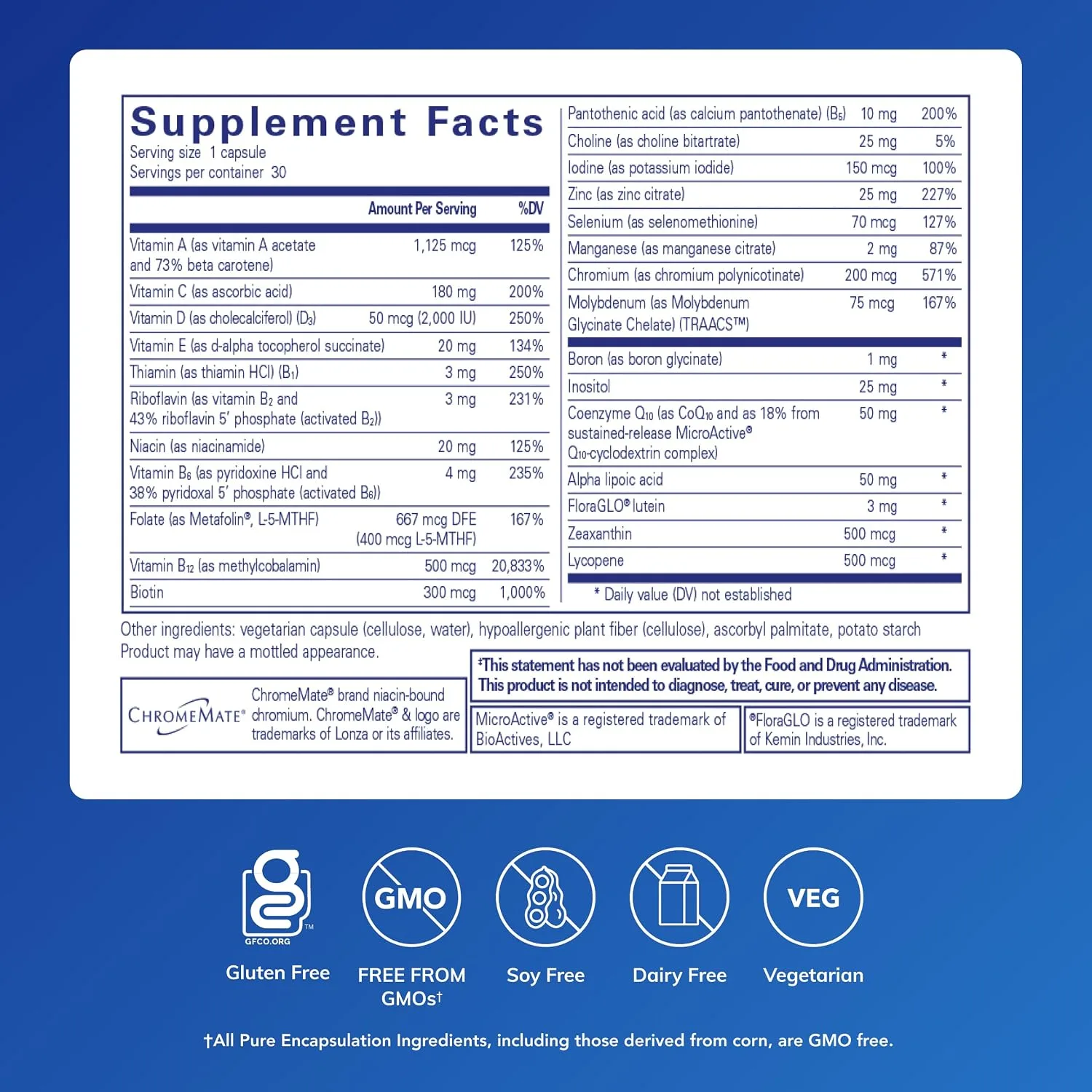 Pure Encapsulations O.N.E. Multivitamin, 30 Capsules