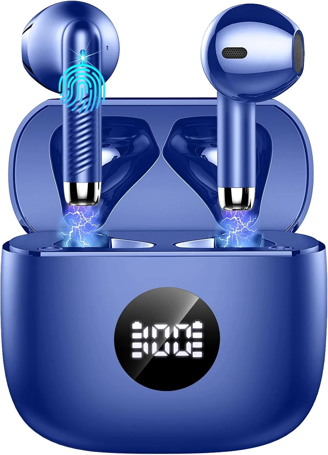 Wireless Earbuds, Bluetooth 5.4 Headphones, LED Power Display, Bass Stereo