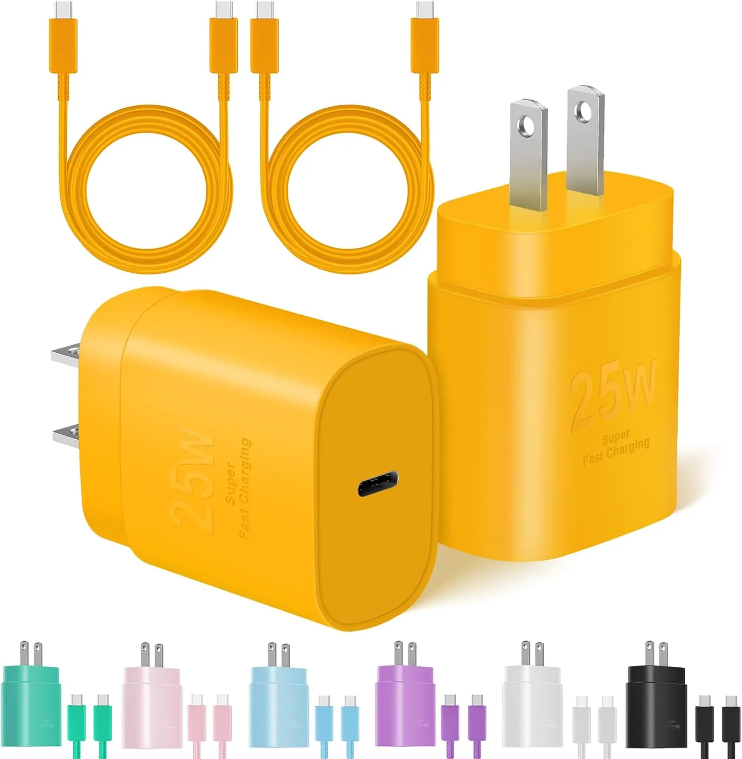 Type C Charger Fast Charging, 2Pack [10FT&6FT] Long USB C Cable with 25W Phone Super Fast Charger Block Compatible with Galaxy S26+/S25 Ultra,iPhone 18/17/16/Air/Plus/Pro Max/Duo