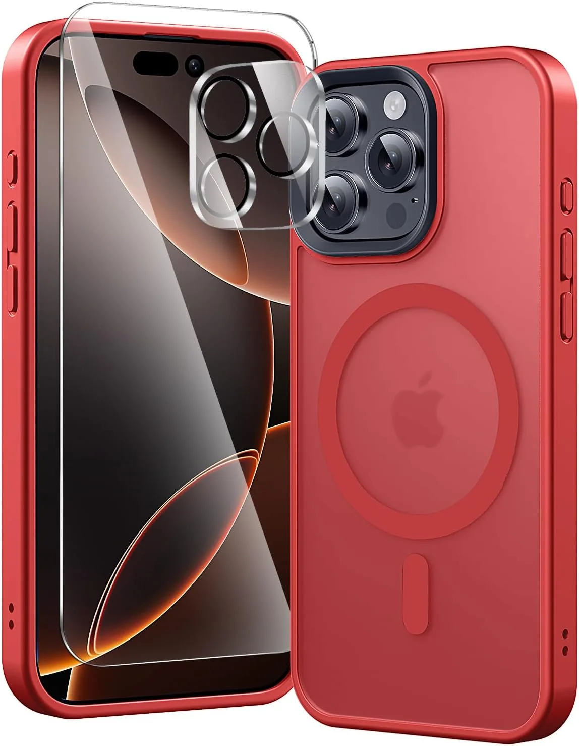 Carcasa para iPhone 16 Pro Max Toushion 3 en 1 Rojo Mate