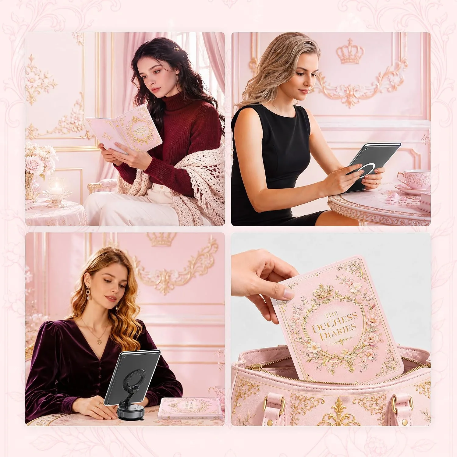 Magnetic Book Cover Case for 7'' Kindle Paperwhite & Colorsoft