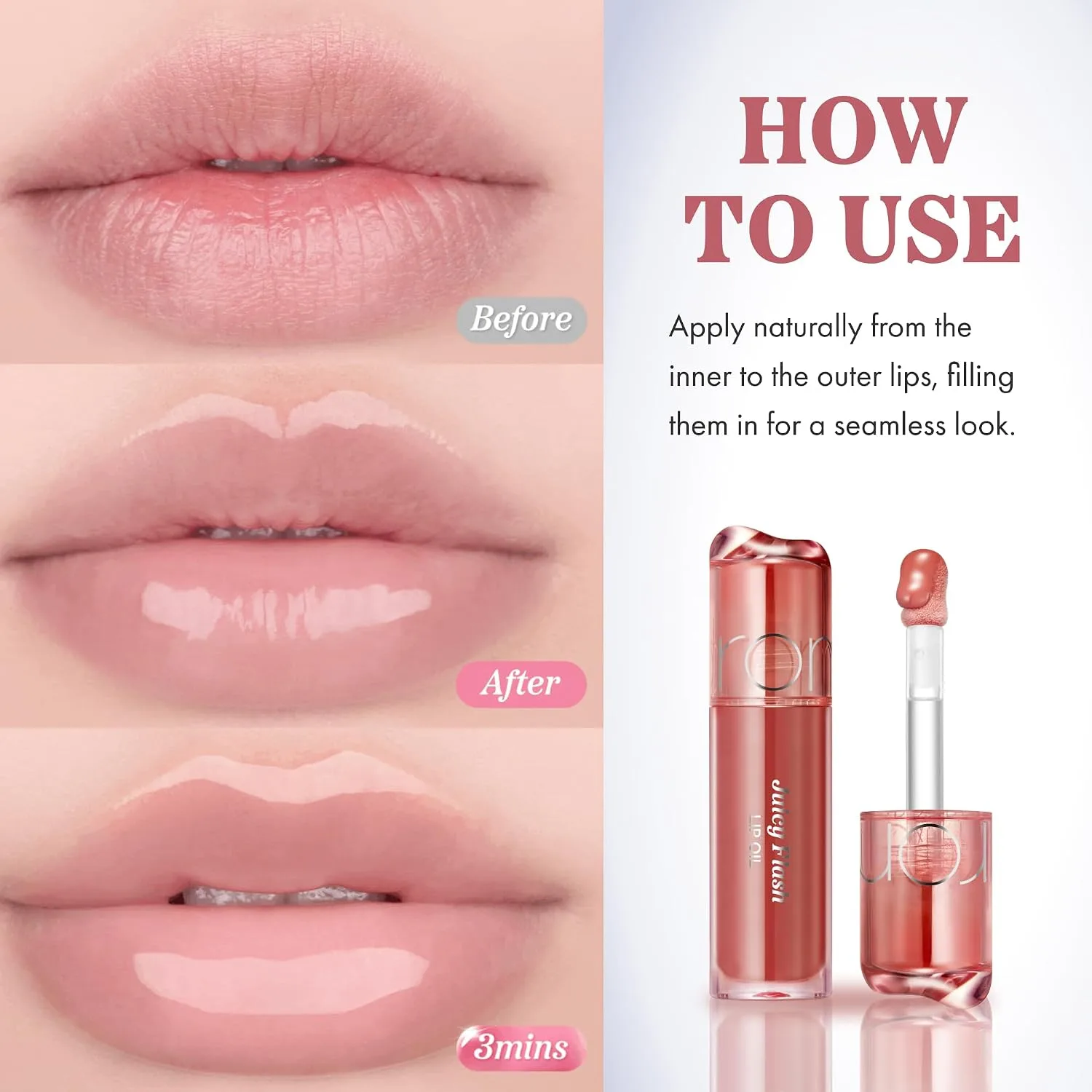 rom&nd JUICY FLASH LIP OIL 03 PEACH STROBE