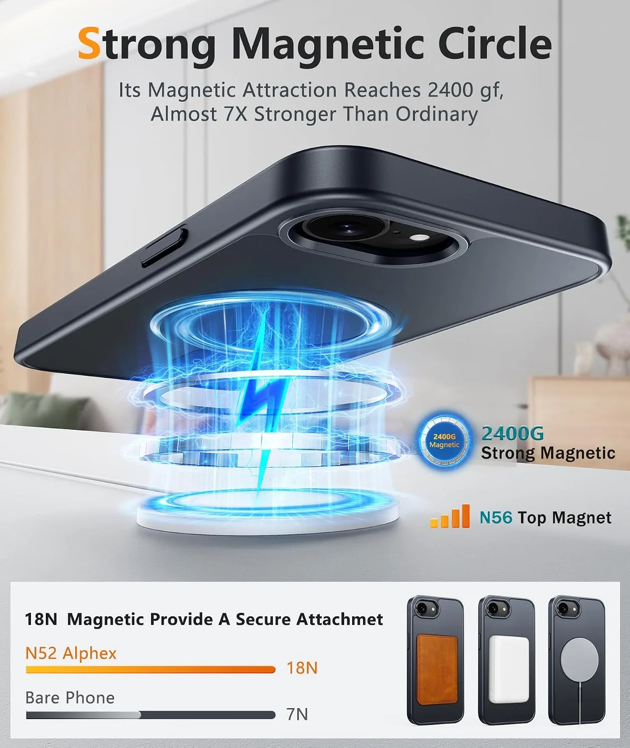FNTCASE for iPhone 17e/ iPhone 16e Case, Fit for Magsafe, Screen Protector