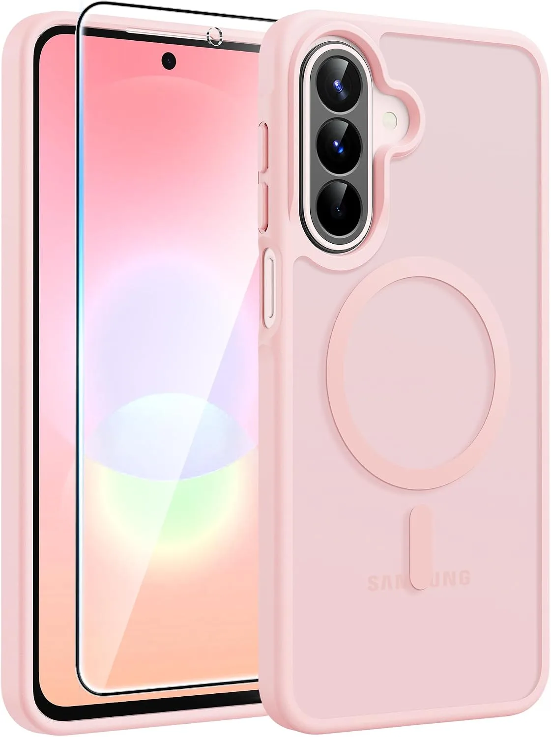 FNTCASE for Samsung Galaxy A27 5G Phone Case, Fit for Magsafe, Light Pink