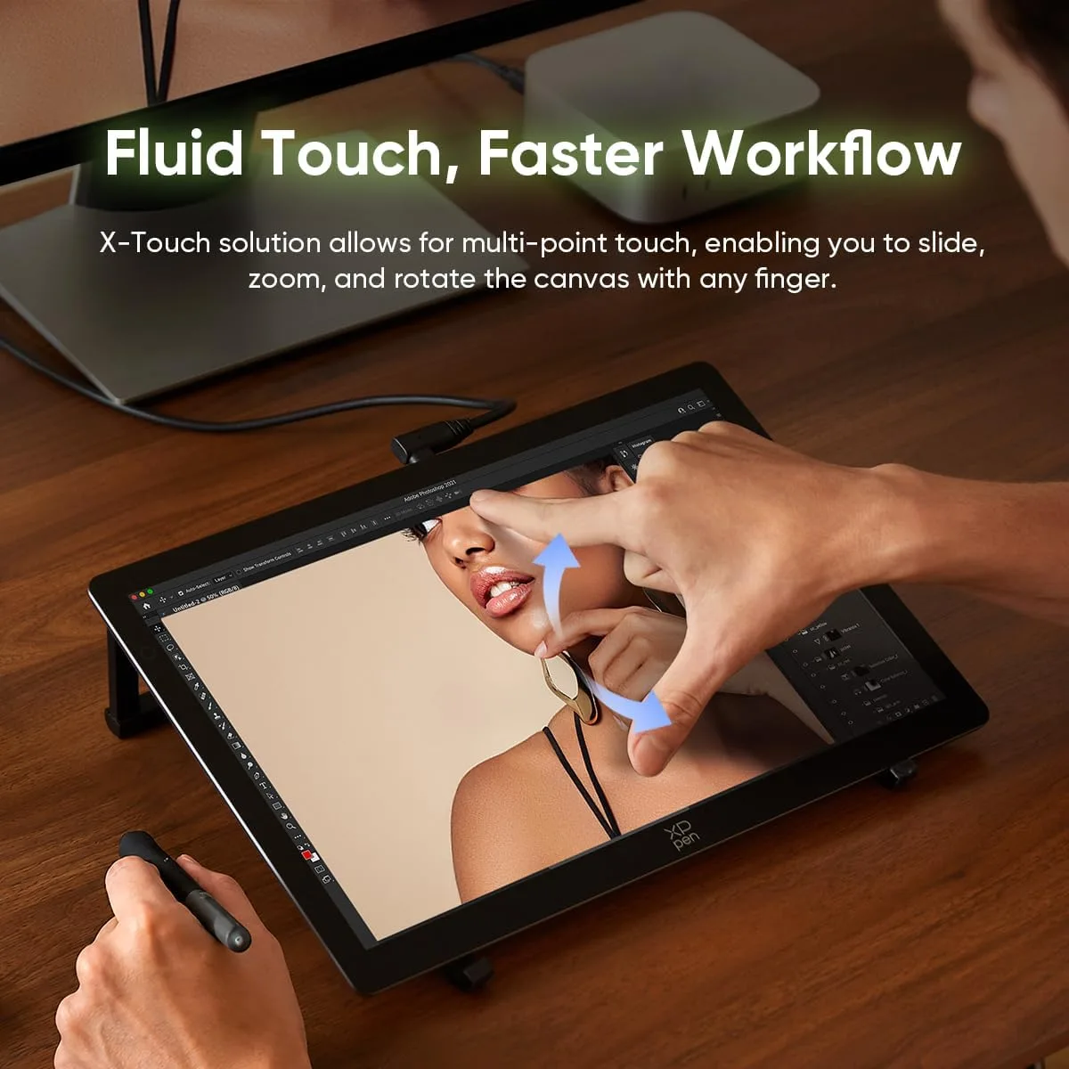 XPPen Artist Ultra 14, 2.8K OLED Touchscreen Drawing Tablet Dual 16K Styli