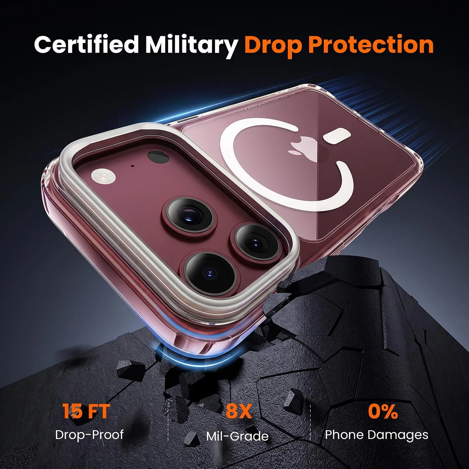 toushion 2 in 1 for iPhone 18 Pro Case Stand Clear