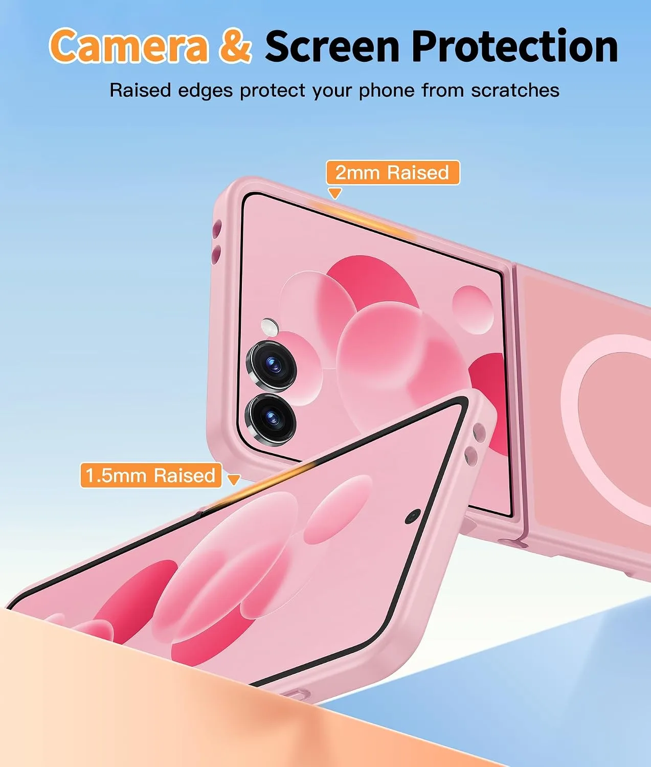 FNTCASE for Samsung Galaxy Z Flip 7 Case, Fit for Magsafe, Light Pink