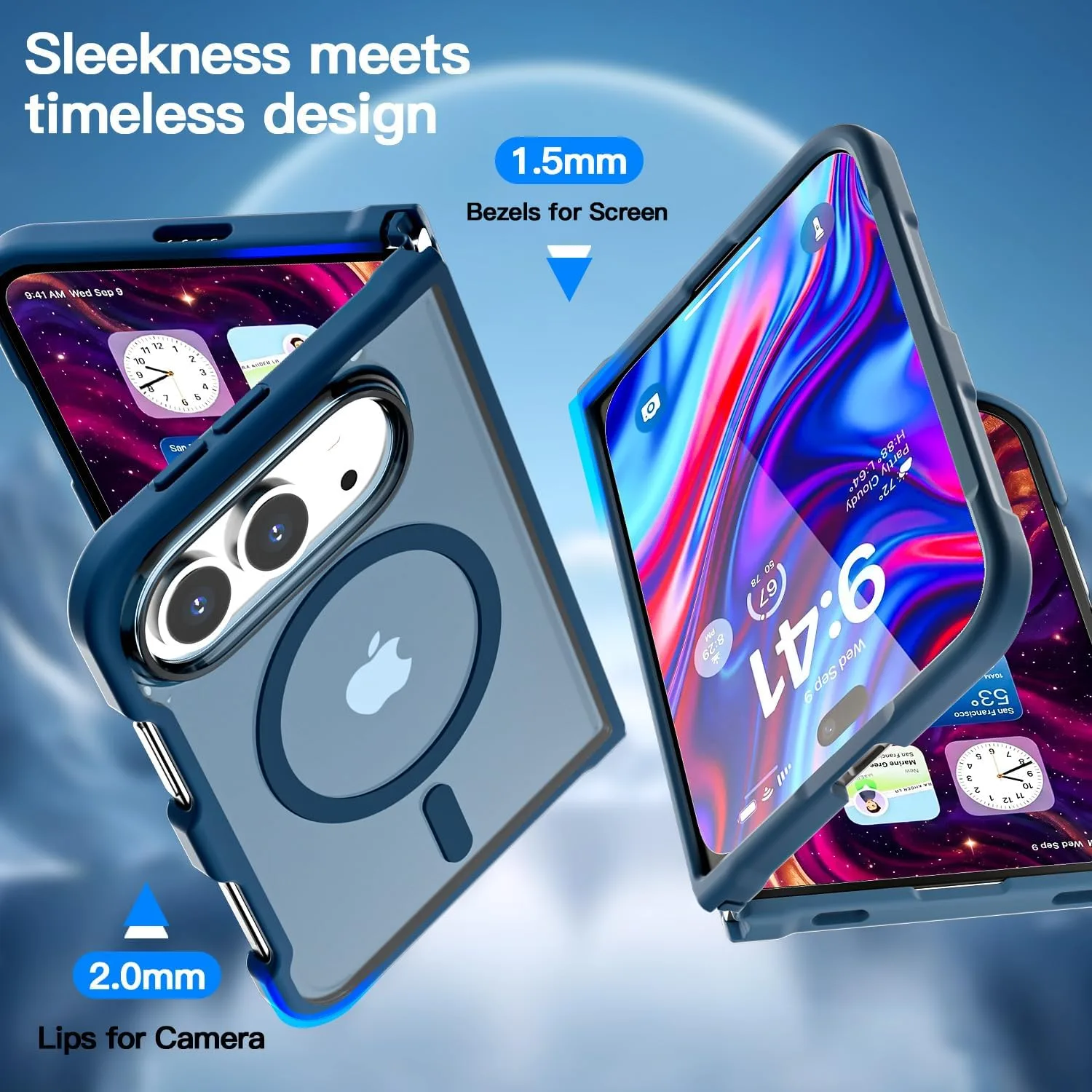 AICase for iPhone Duo Case,Fold Matte Translucent Fit for Magsafe