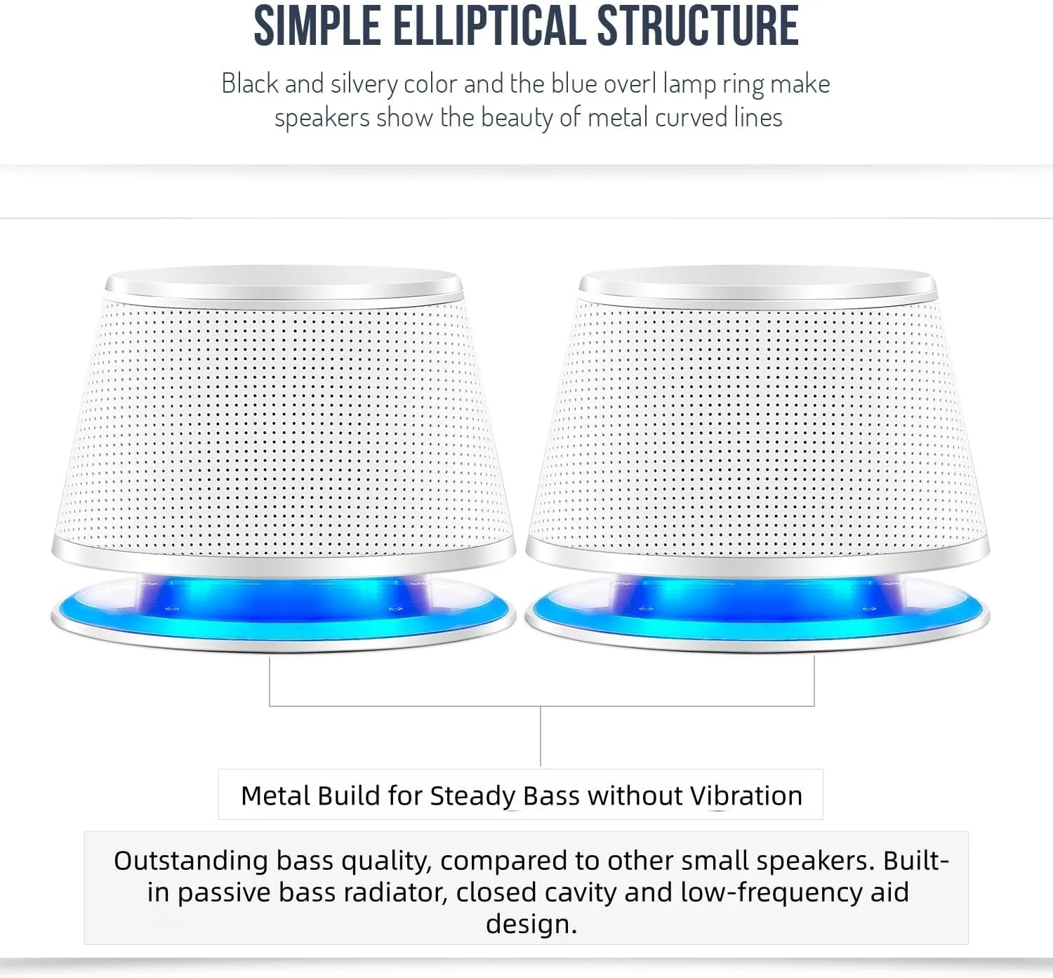 Sanyun SW102 Computer Speakers for Desktop PC Laptop, 2.0 USB Powered