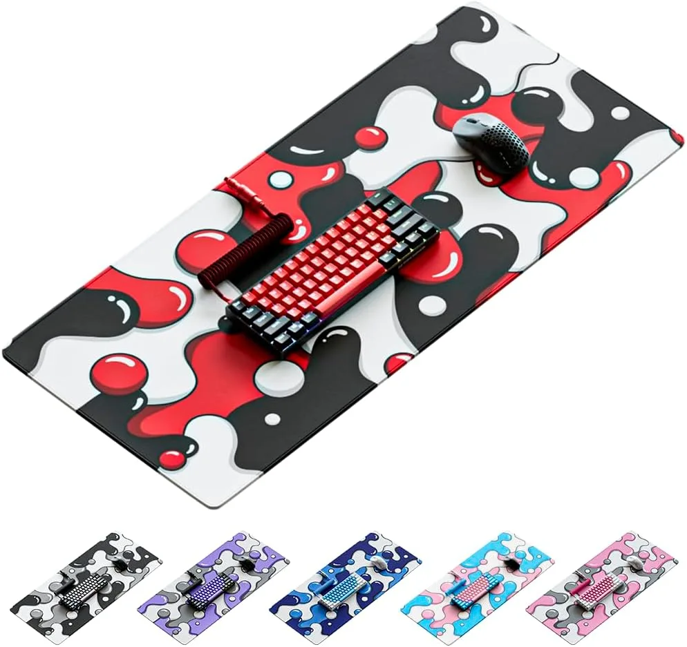 Kraken Gaming Mouse Pad Large Red XXL Mouse Pad for Gaming - Desk Mat for Keyboard - Thick Artisan Mousepad for Desk (Darth Drip)