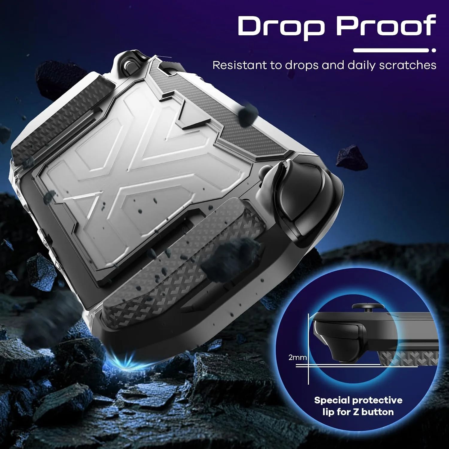 Toladoshop Dockable for Switch 2 Grip Case (2025) Accessories, Armor Slim Military-Grade Protection for Detachable 3PCS Design Joncon Holder with Screen Protectors and Joystick caps, Black