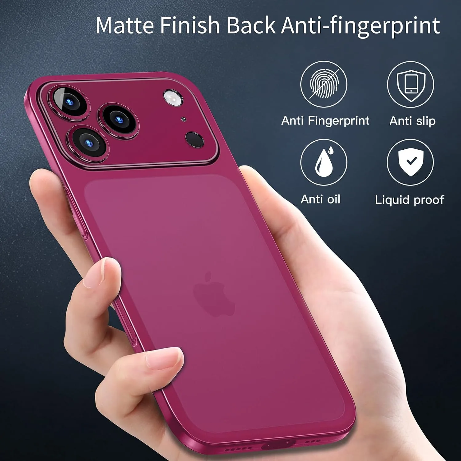 Dataroad for iPhone 18 Pro Slim Case,0.2mm Fit [Paper-Thin] Lightweight Case Translucent Matte PP Back Cover Protection[Anti-Fingerprints&Yellowing],Compatible with iPhone 18 Pro 6.3Inch-Wine Red