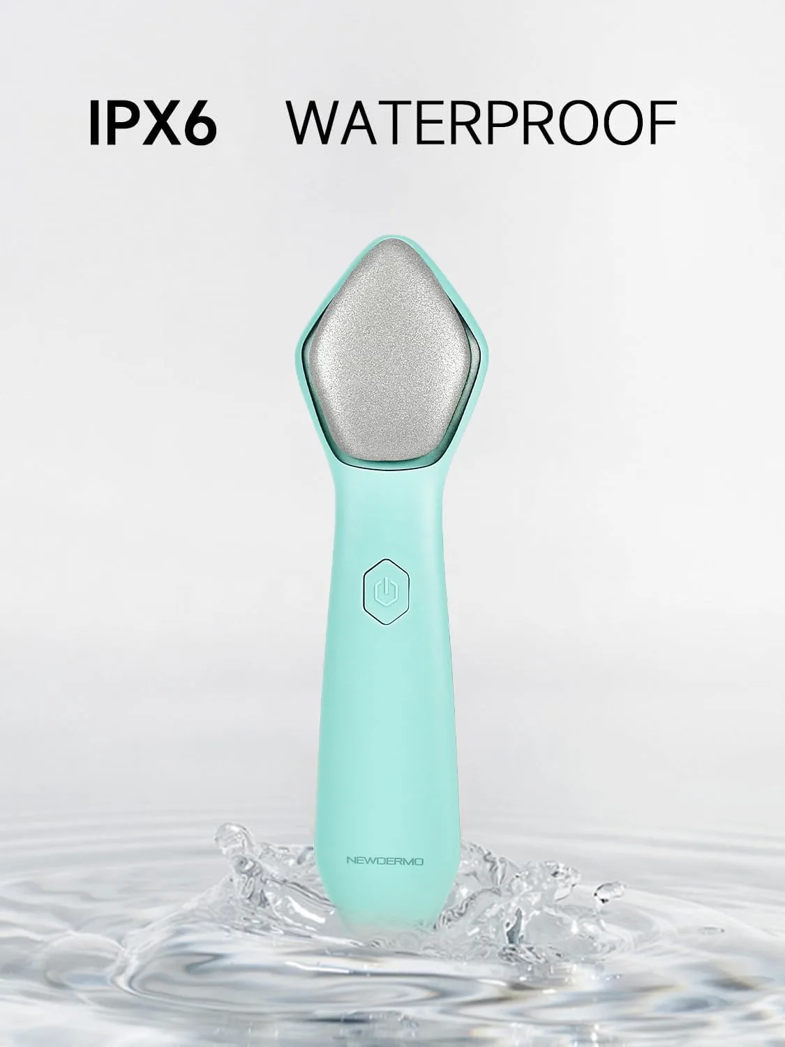 NEWDERMO Microdermabrasion Machine Pro, Large Diamond Electric Microdermabrasion Wand Tool With 3 Levels Frequency for Face Body Exfoliate Skin Care (Green)