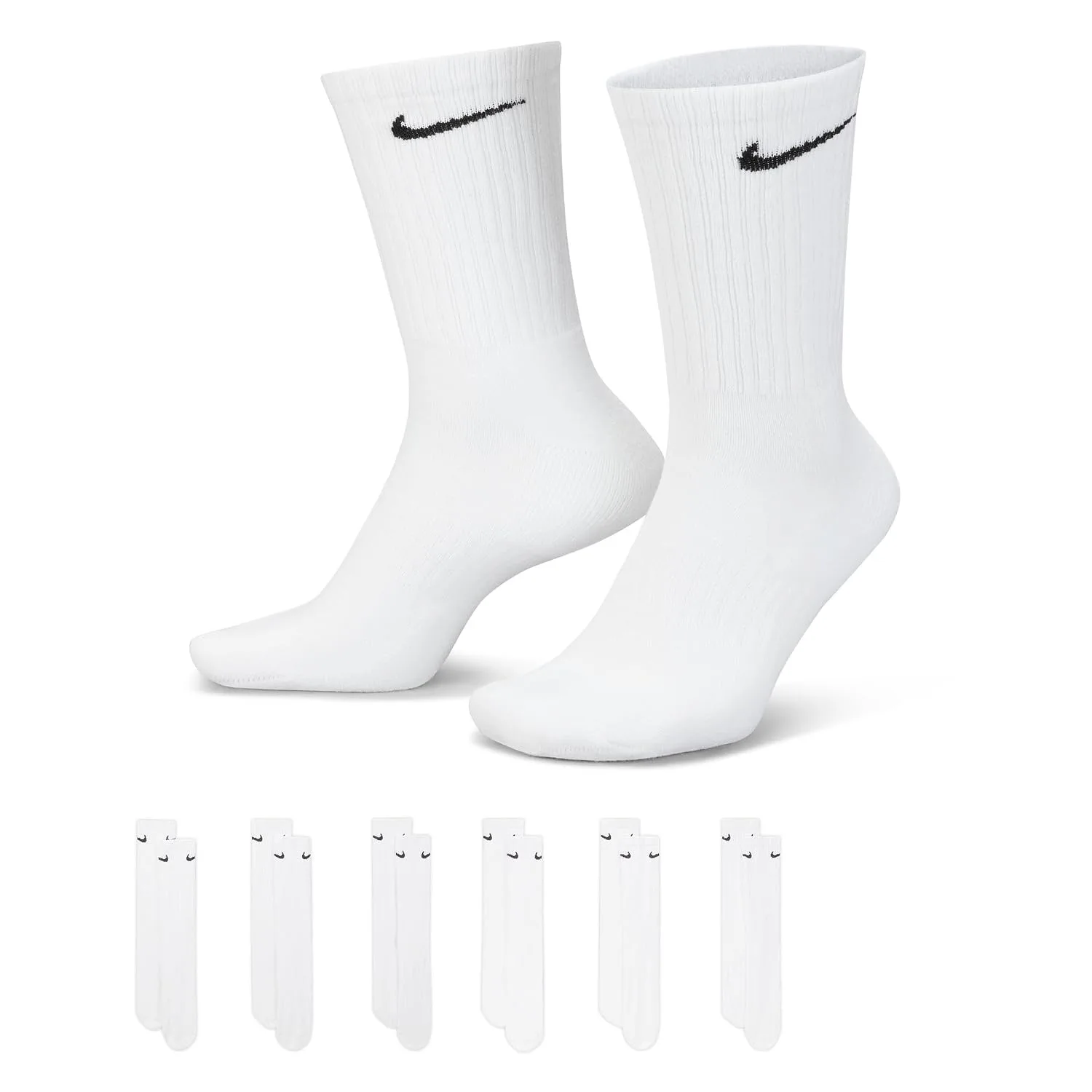 Nike Adult Everyday Cushioned Training Crew Socks (6-Packs)