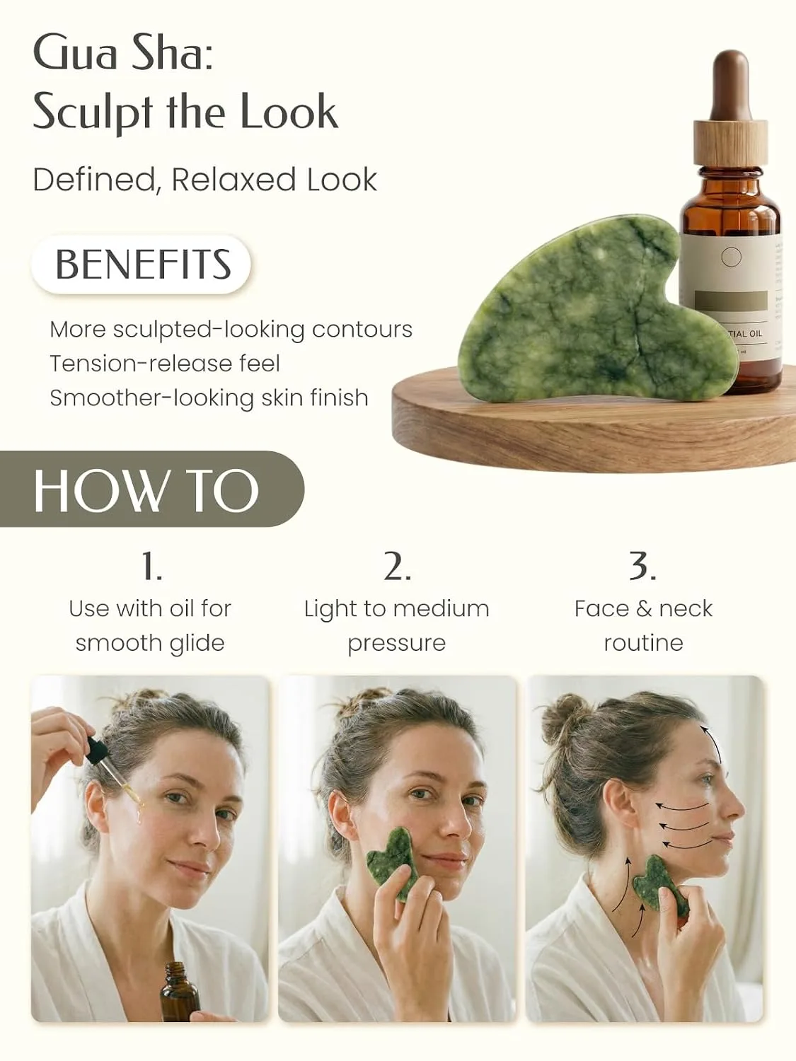 5PCS Face Roller & Gua Sha Facial Tools, Face Massage for Wrinkle Reduction & Puffiness Relief, Includes Silicone Scrubber, Headband & Travel Pouch, Jawline Sculpting and Pore Cleansing Set
