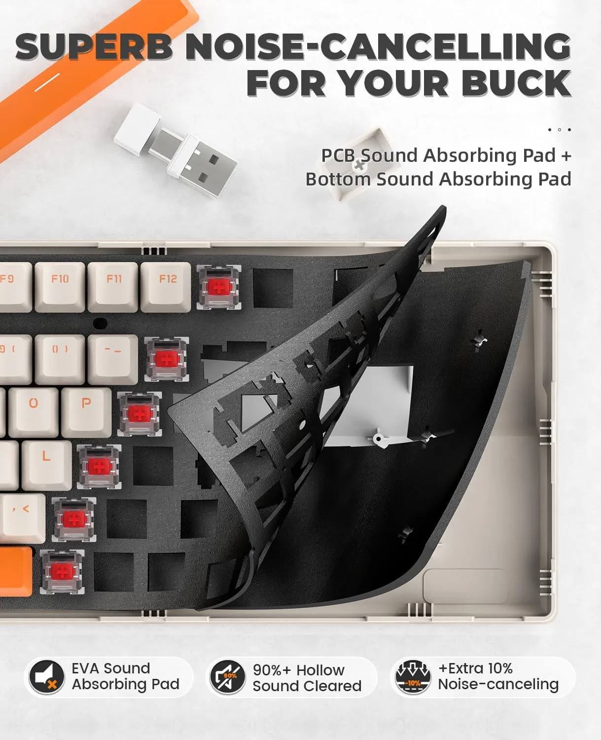 MAGIC-REFINER RK96 100 Keys Wireless Mechanical Gaming Keyboard