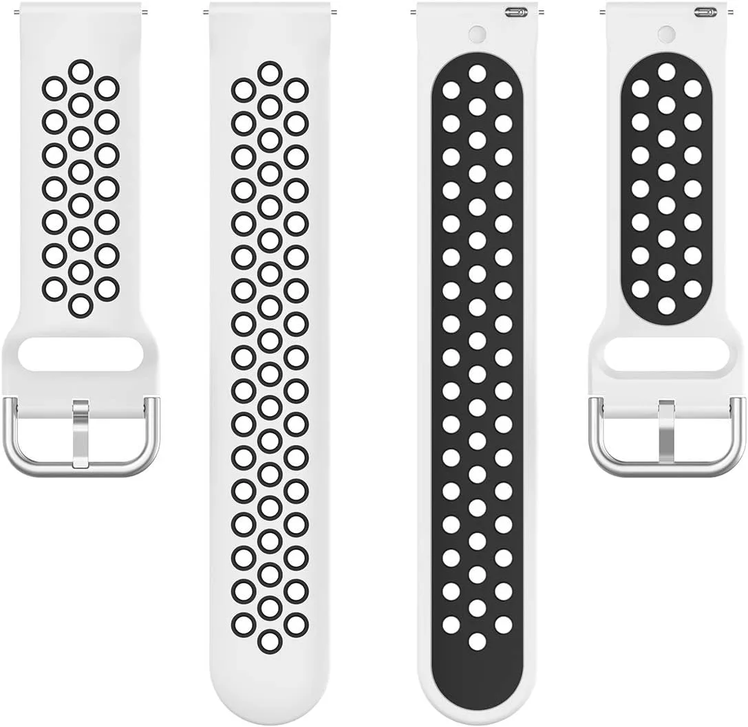 E ECSEM Compatible with COROS PACE 2 & COROS APEX 42mm & COROS APEX 2 Bands Two-Toned Silicone Breathable Replacement Sport Strap Quick-Release Wristband for COROS PACE 2 Smart Watch Women Men