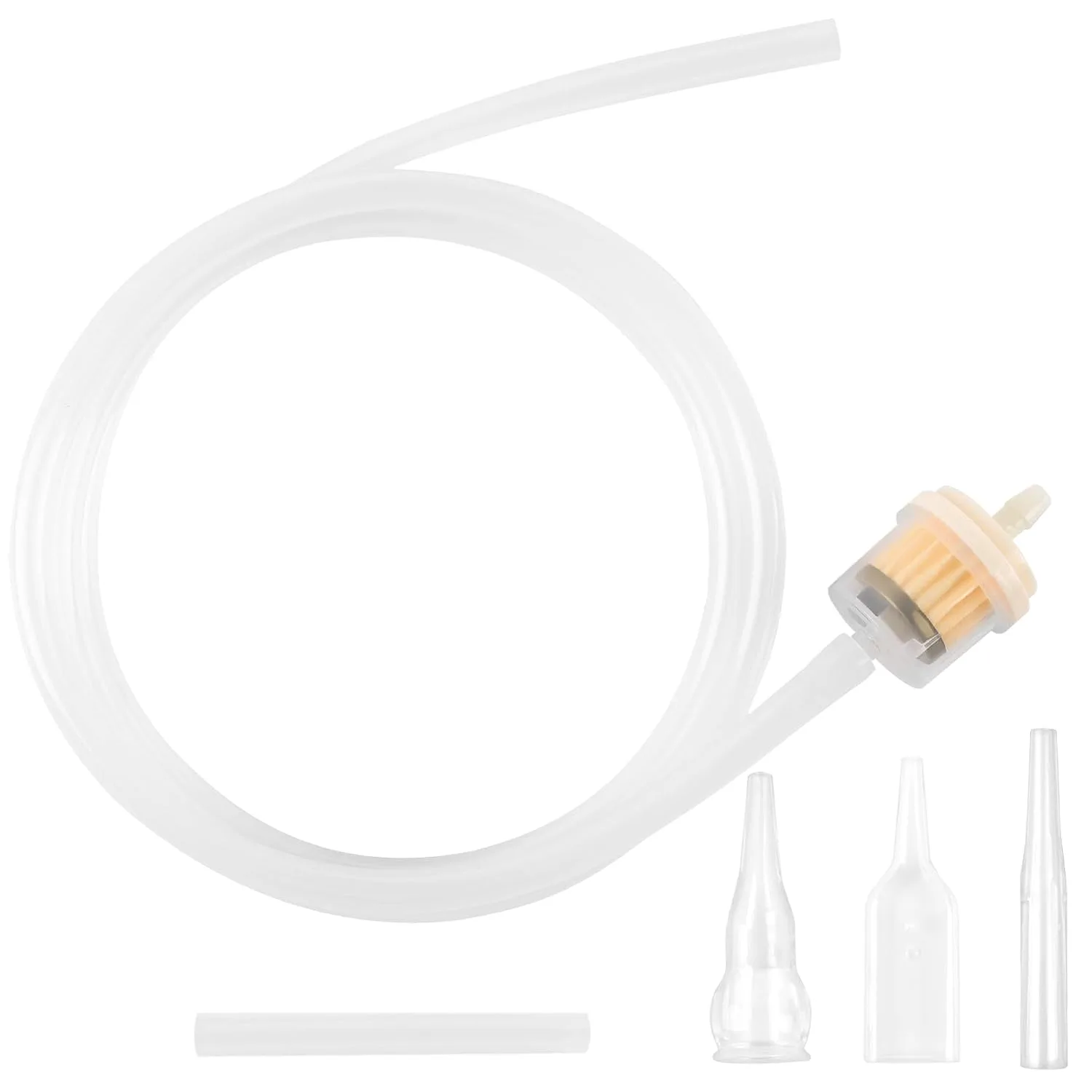 39" Silicone Tube, Vacuum Microdermabrasion Filters & 3pcs Vacuum Facial Tubes Set - Replacement Silicone Tubing with Filter for Professional Diamond Microdermabrasion Machines & Skin Care Devices