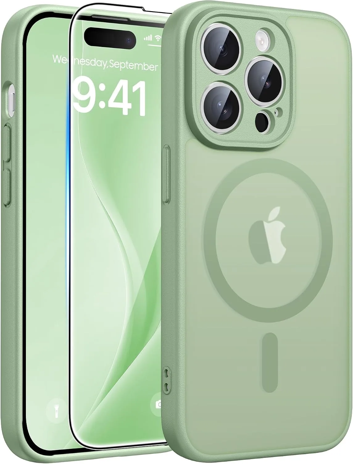Carcasa Fntcase para iPhone 14 Pro Max con protector de pantalla de vidrio