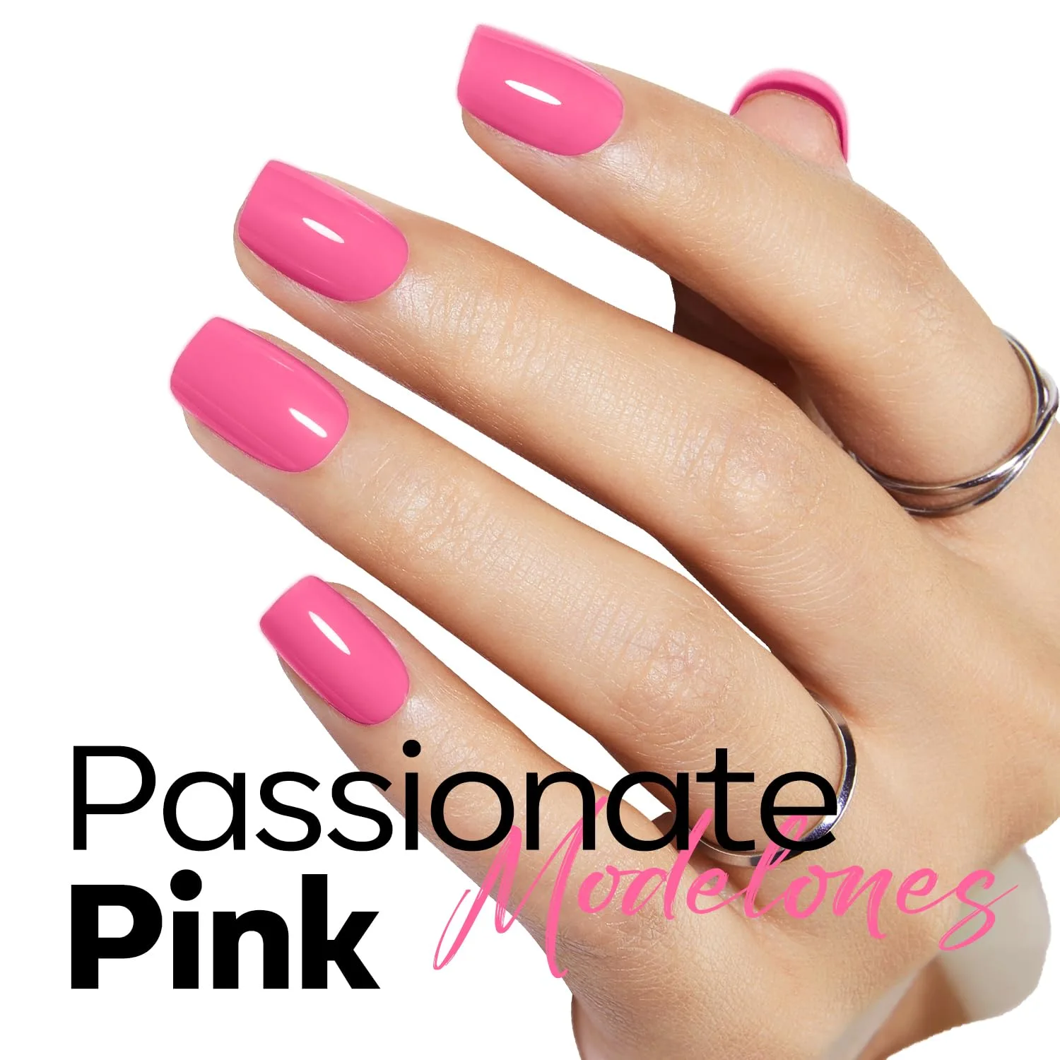 modelones Pink Gel Nail Polish, Bright Hot Pink Neon Neon Nail Polish