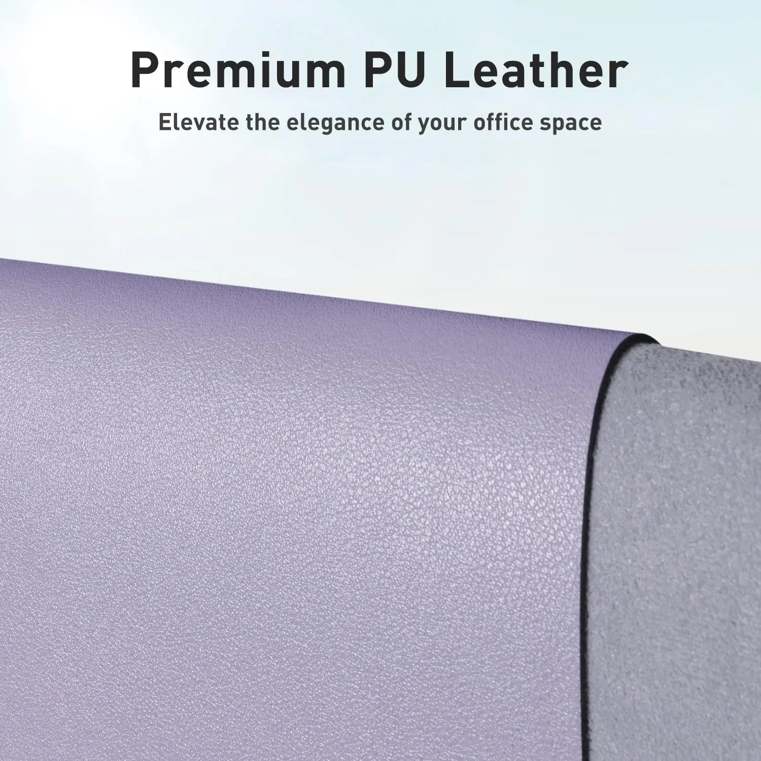 Aothia Leather Desk Pad Protector, Large Mouse Pad, Office Desk Mat, Non-Slip PU Leather Desk Blotter, Laptop Desk Pad, Waterproof Desk Writing Pad for Office and Home (23.6" x 13.7", Lavender)