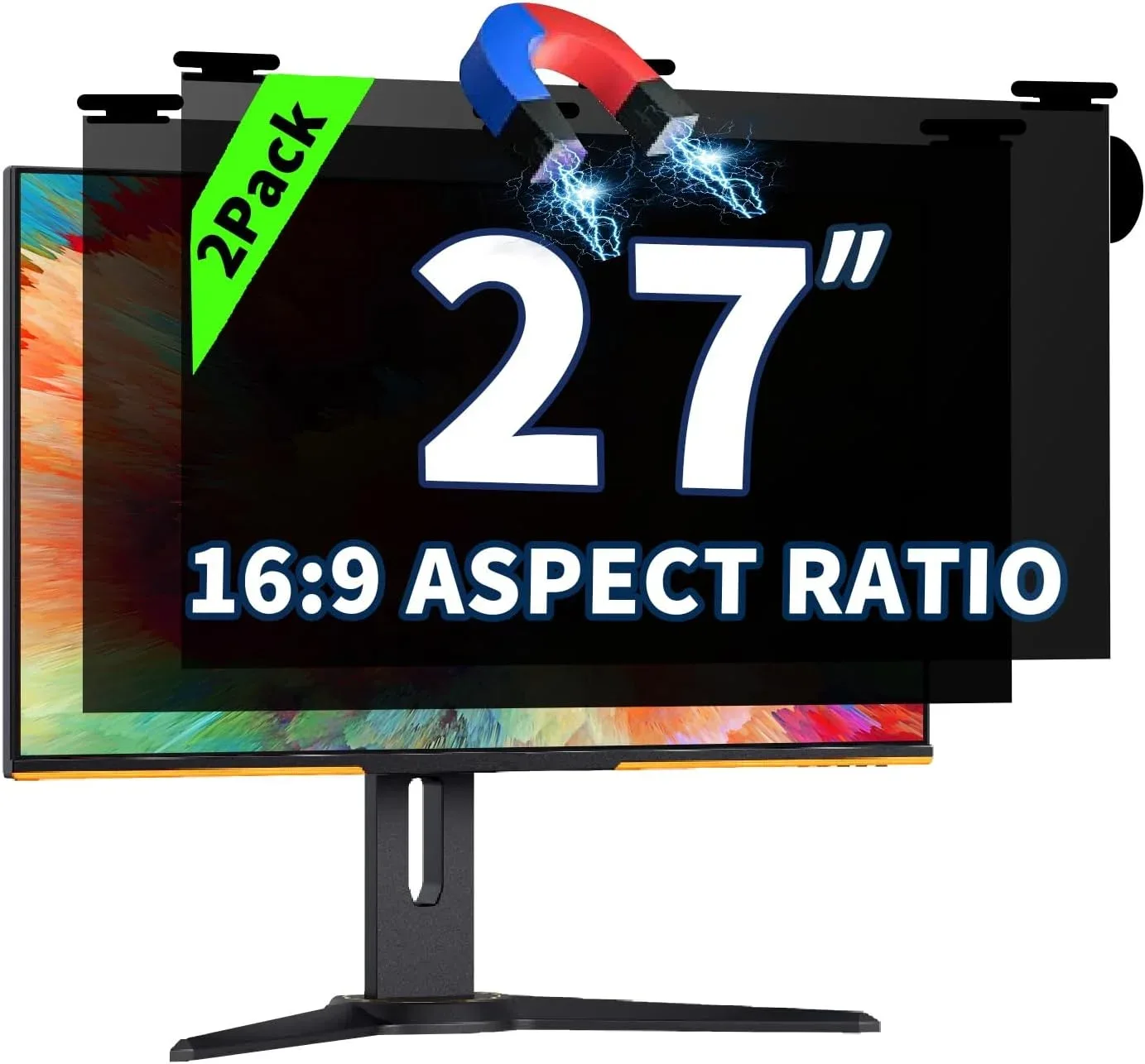 Protector de privacidad magnético para monitor 27 pulgadas 16:9 pack 2 unidades
