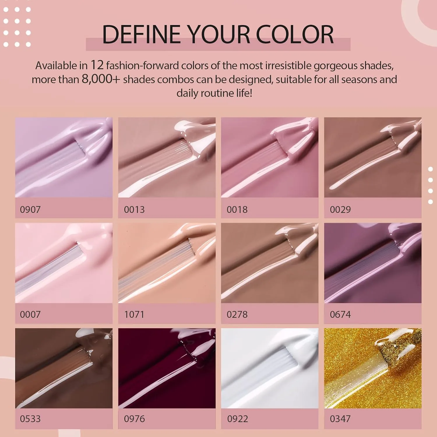 modelones Nail Polish 6 Colors Neutral Nude Nail Polish Set