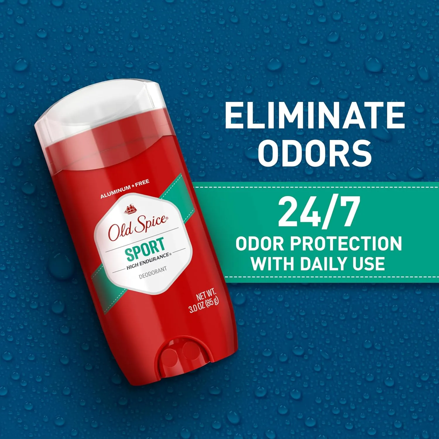Old Spice Deodorant for Men, Aluminum Free, Sport Scent, 3.0 oz Pack of 3