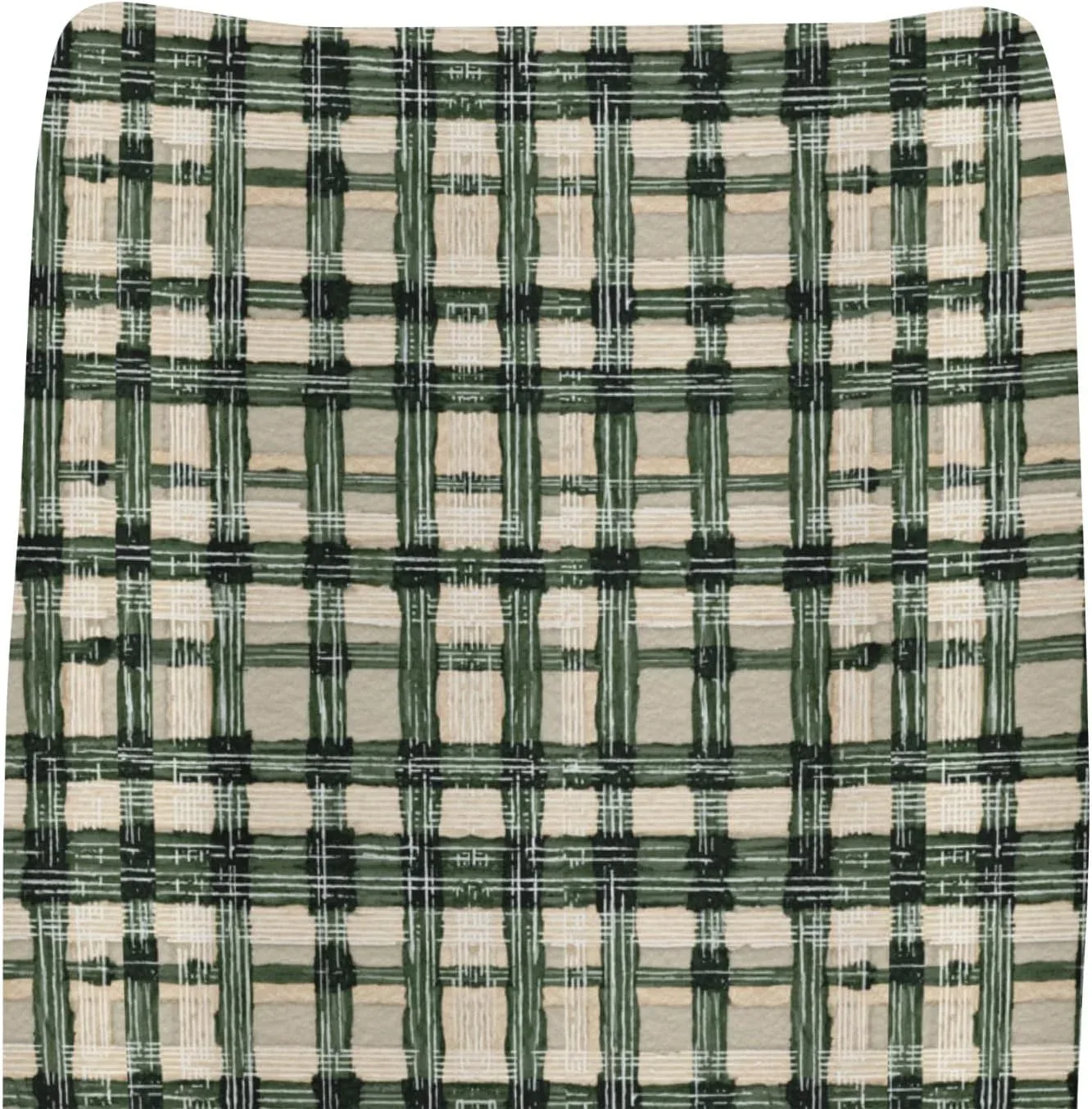 Funda para cambiador Zoubqchy Verde Tartan 32x16 pulgadas