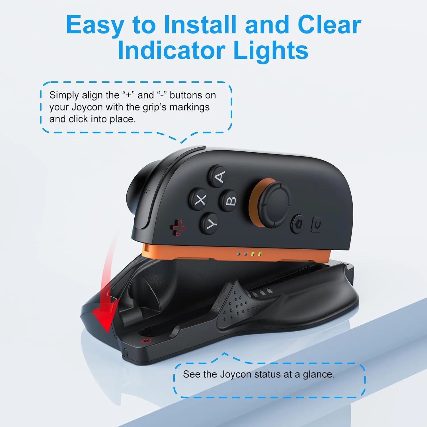 HONCAM Gaming Mouse Grip for Switch 2 Joycons with Locking Buckle, 2 Pack