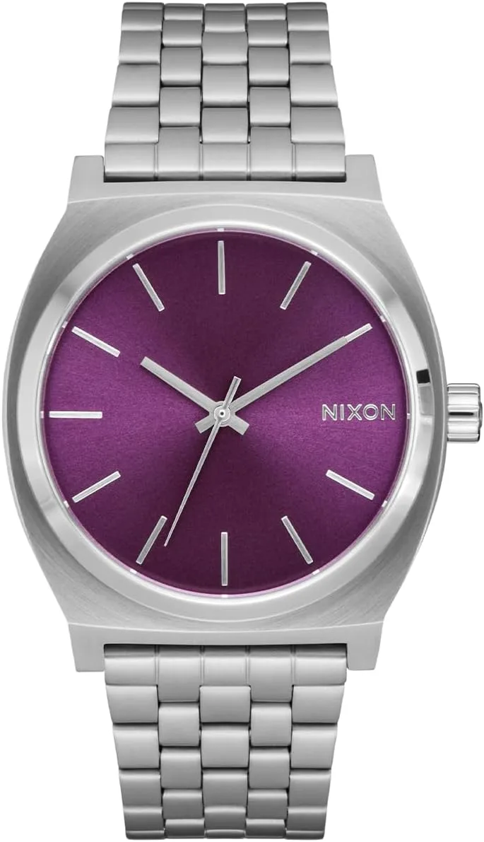 NIXON Time Teller A045 - 100m Water Resistant Men's Analog Fashion Watch (37mm Watch Face, 19.5mm-18mm Stainless Steel Band)