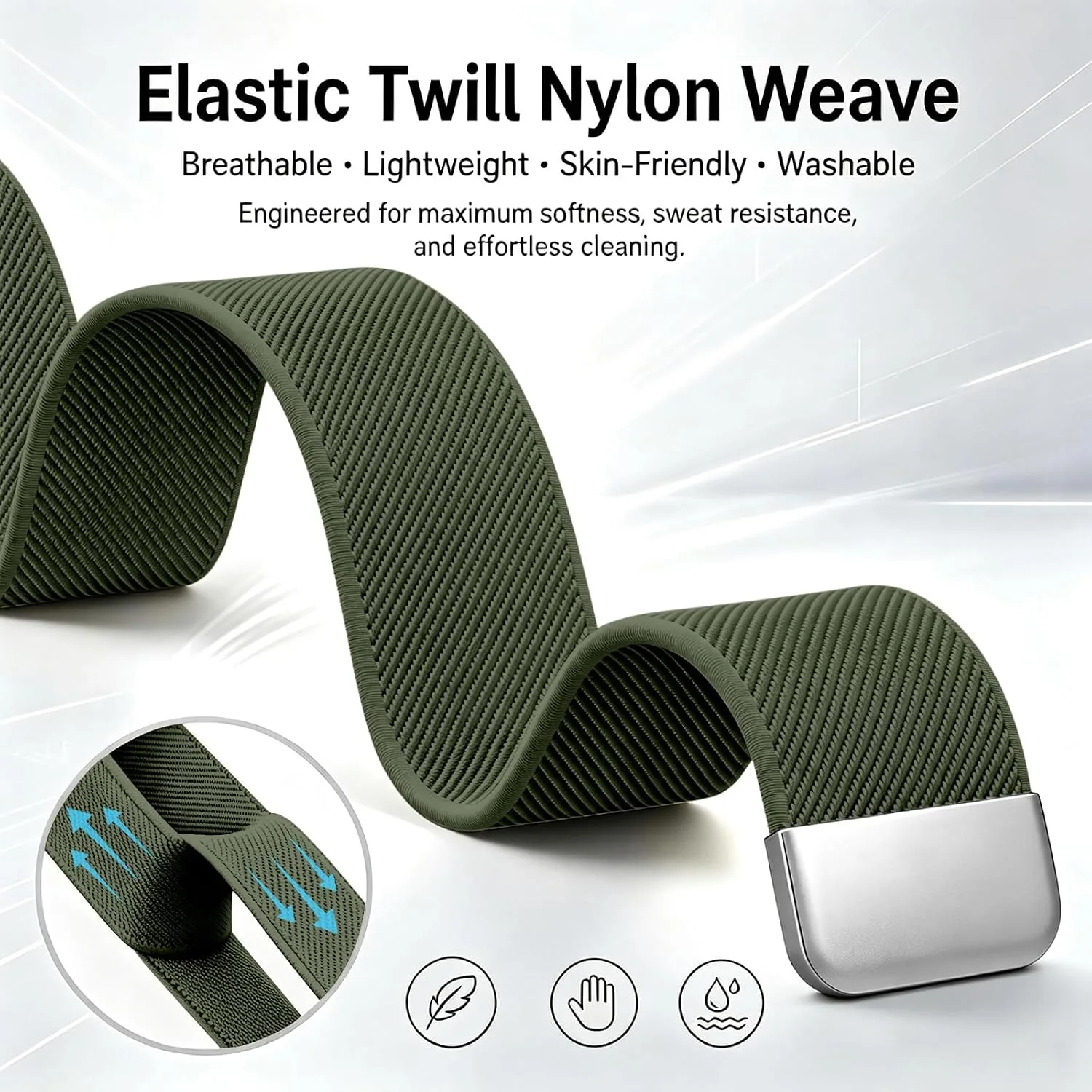 Magnetic Sport Nylon Band Compatible with Google Fitbit Air Active Band