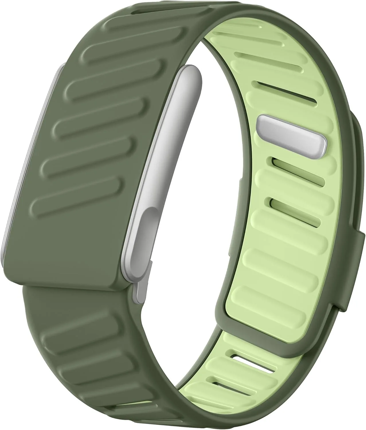 Getino Sport Band Compatible with Whoop 5.0 Bands One, Peak and Life/MG, Breathable Waterproof Silicone Adjustable Replacement Accessories Strap for Whoop Band 5.0 Fitness Activity Tracker, Green
