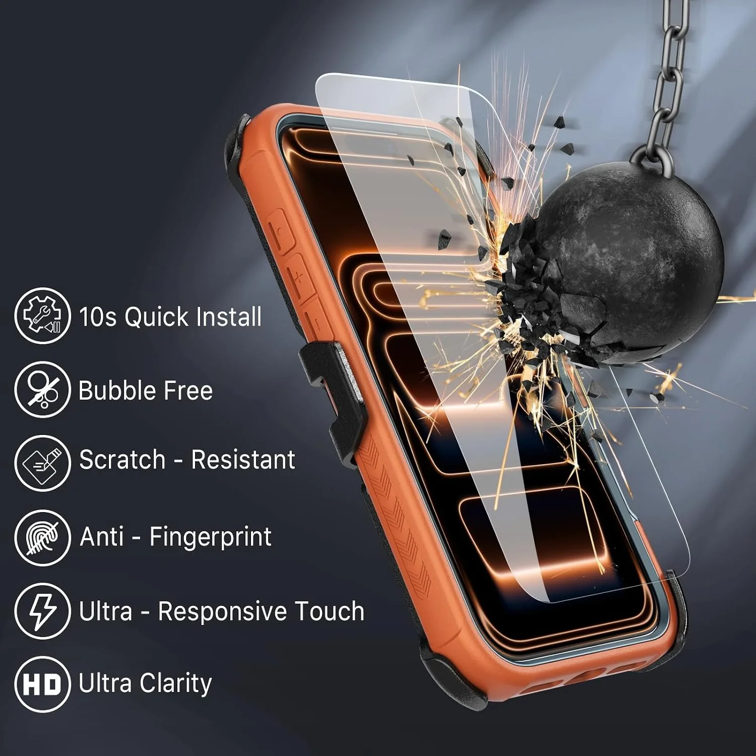 M MYBAT PRO for iPhone 18 Pro Case with Belt Clip Holster,Magnetic Case
