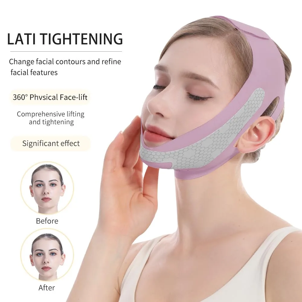 Graphene V Line Lifting Mask, Face Lifting Strap for Sleeping Purple