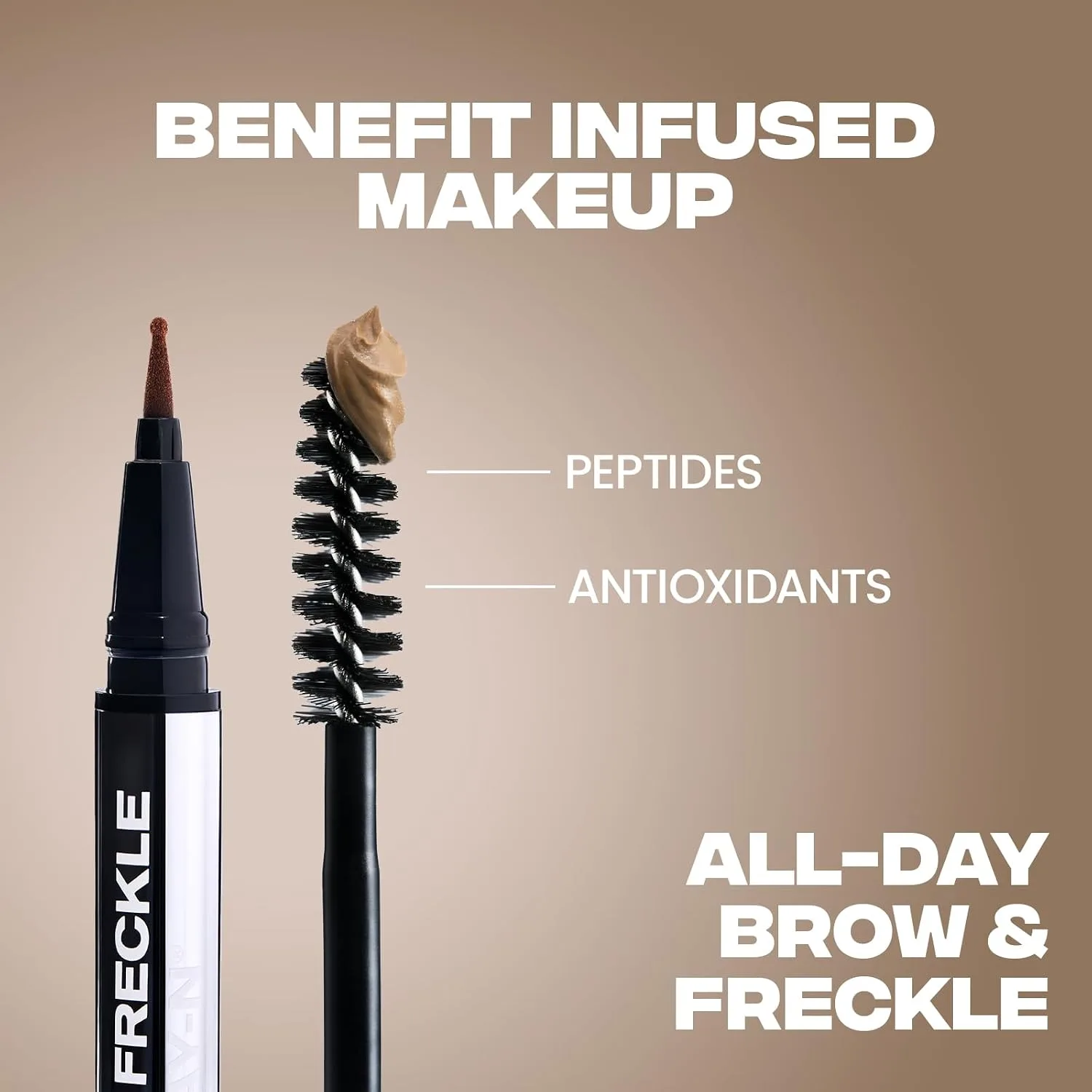 Sacheu Brow & Freckle STAY-N, 2-in-1 Brow Gel & Freckle Pen, Blonde Roast
