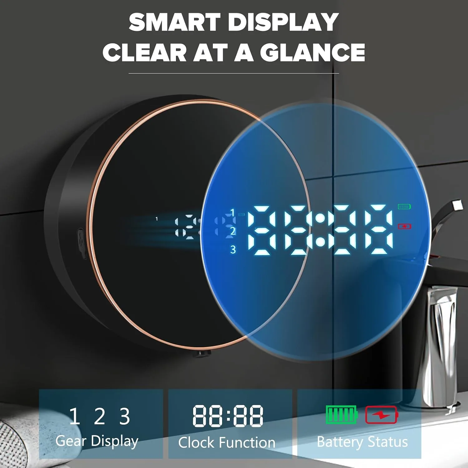 Monstake Automatic Soap Dispenser, Touchless Rechargeable Wall Mount