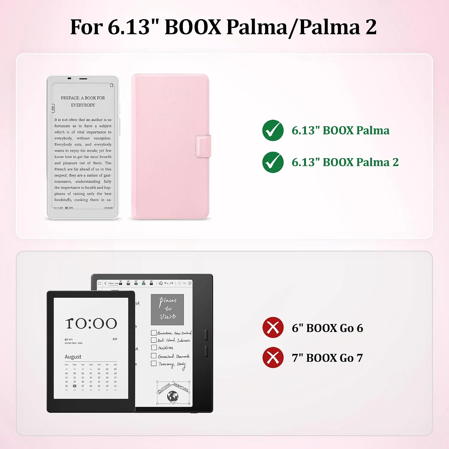 2in1 Case for Onyx BOOX Palma 2 Magnetic Detachable Folio Cover