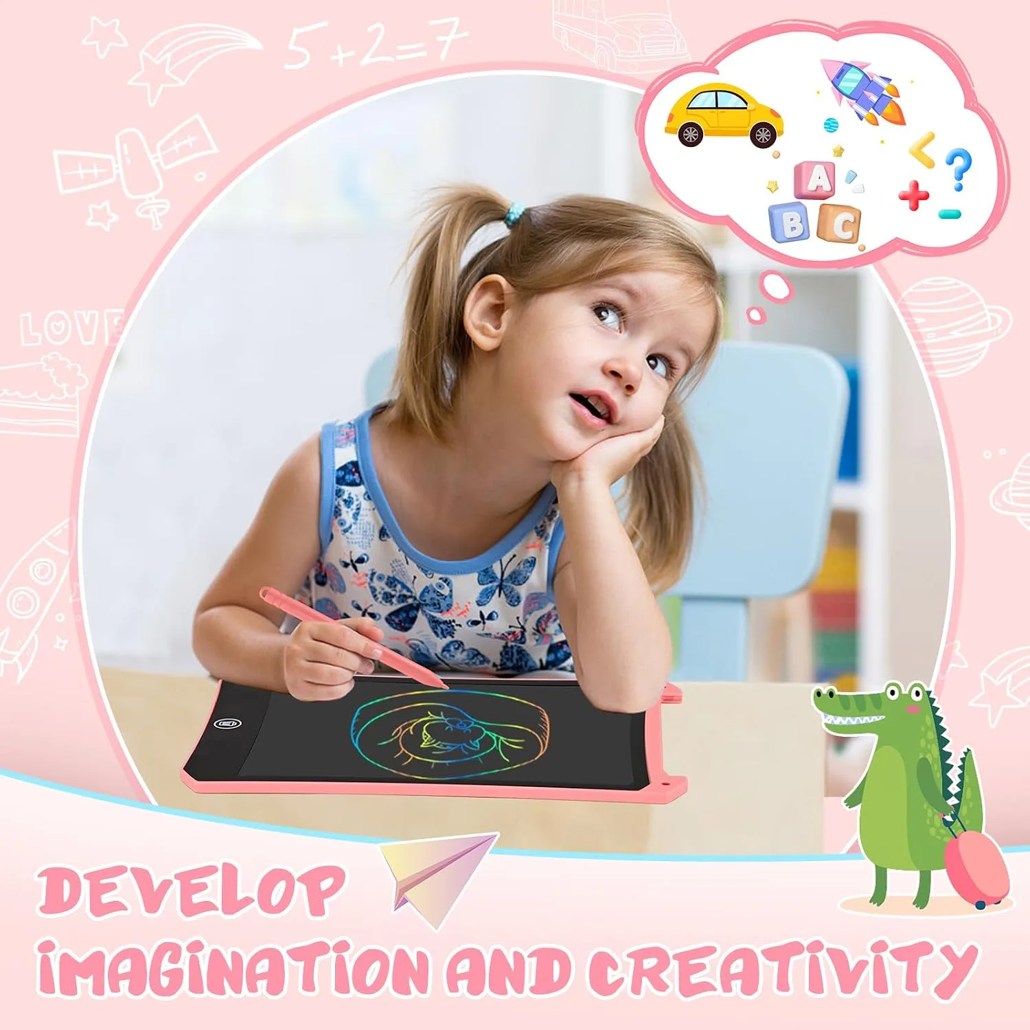 EooCoo Kids LCD Writing Tablet, Stocking Stuffers for Toddler, Travel Toys