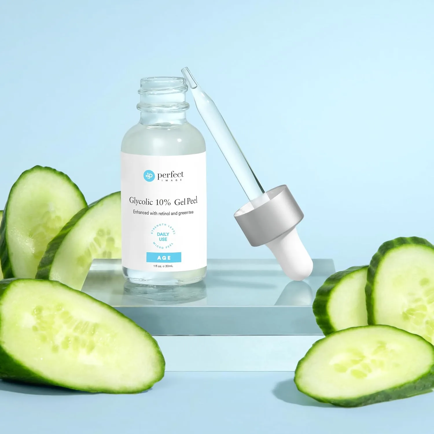 Glycolic Gel Peel - Enhanced with Retinol and Green Tea Extract (10% Strength)