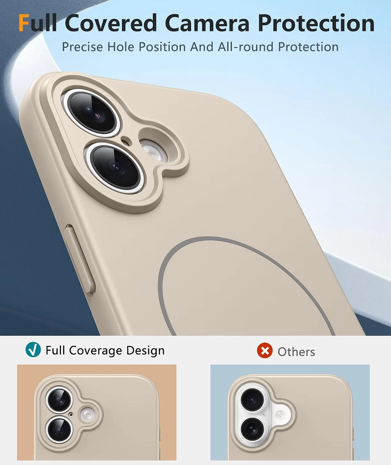 FNTCASE for iPhone 17 Case, Compatible with Magsafe, Glass Screen Protector