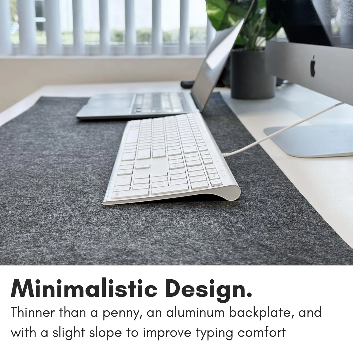 Macally Slim USB Wired Keyboard for Mac and Windows - Simple and Sophisticated - USB Apple Keyboard with Numeric Keypad for Mac Mini / Pro, Macbook, iMac with 110 Scissor Switch Keys and 20 Shortcuts